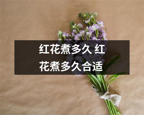 红花煮多久 红花煮多久合适