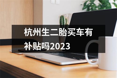 杭州生二胎买车有补贴吗2023
