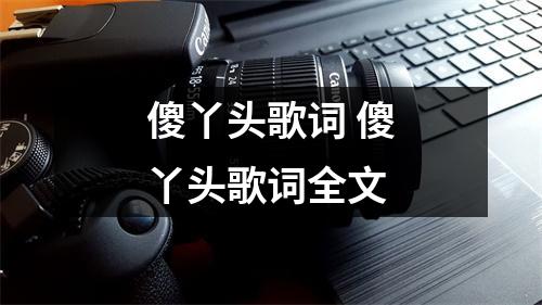 傻丫头歌词 傻丫头歌词全文