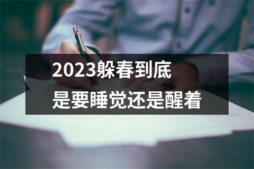 2023躲春到底是要睡觉还是醒着