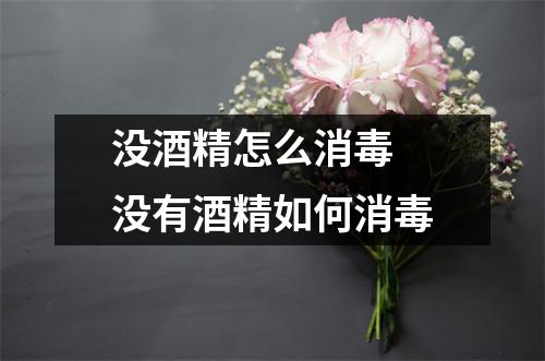 没酒精怎么消毒 没有酒精如何消毒