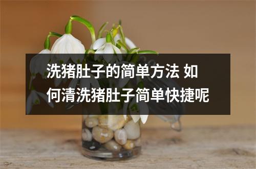 洗猪肚子的简单方法 如何清洗猪肚子简单快捷呢