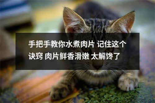 手把手教你水煮肉片 记住这个诀窍 肉片鲜香滑嫩 太解馋了