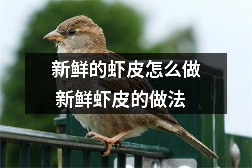 新鲜的虾皮怎么做 新鲜虾皮的做法