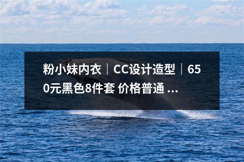 粉小妹内衣｜CC设计造型｜650元黑色8件套 价格普通 效果高级