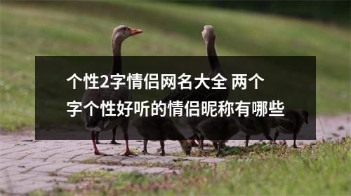 个性2字情侣网名大全 两个字个性好听的情侣昵称有哪些