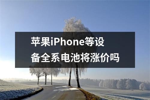 苹果iPhone等设备全系电池将涨价吗