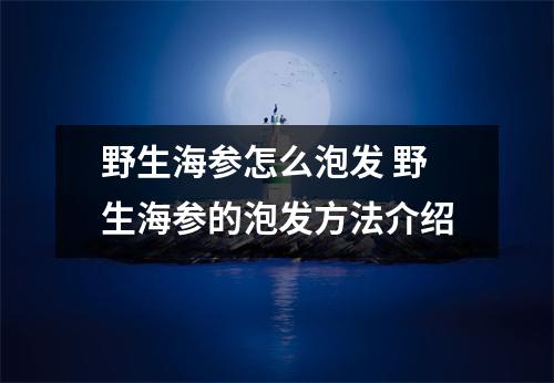 野生海参怎么泡发 野生海参的泡发方法介绍