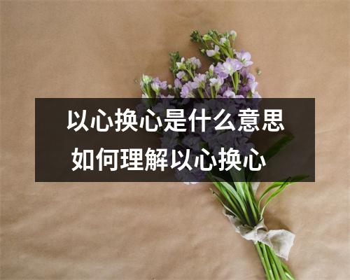 以心换心是什么意思 如何理解以心换心