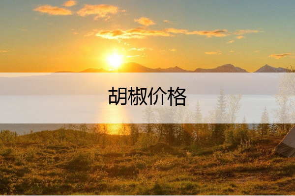 胡椒价格 胡椒价格天地网