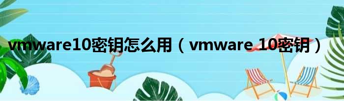 vmware10密钥怎么用 vmware 10密钥