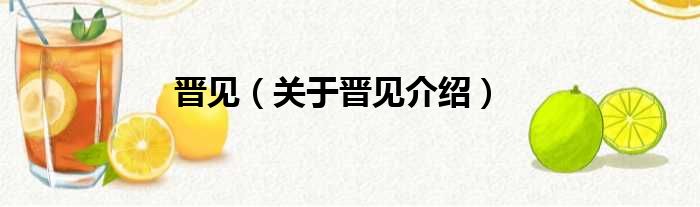 晋见 关于晋见介绍