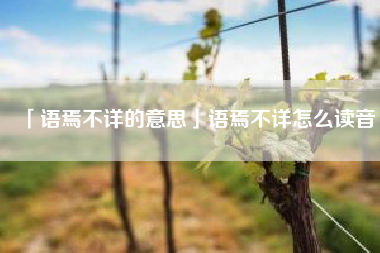  语焉不详的意思语焉不详怎么读音