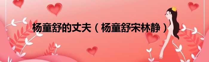 杨童舒的丈夫 杨童舒宋林静