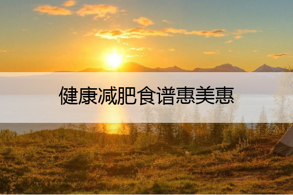 健康减肥食谱惠美惠 慧瘦减脂