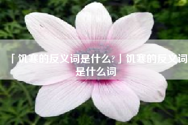  饥寒的反义词是什么 饥寒的反义词是什么词