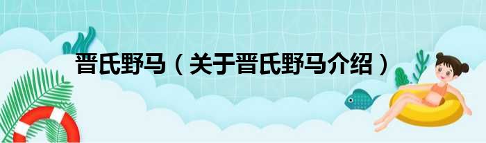晋氏野马 关于晋氏野马介绍