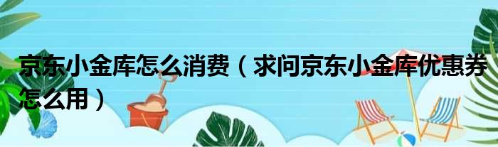 京东小金库怎么消费 求问京东小金库优惠券怎么用