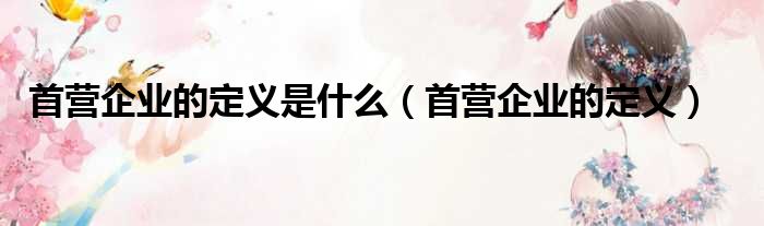 首营企业的定义是什么 首营企业的定义