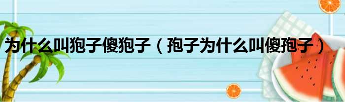 为什么叫狍子傻狍子 孢子为什么叫傻孢子