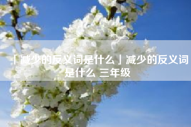  减少的反义词是什么减少的反义词是什么 三年级