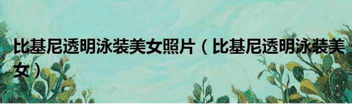 比基尼透明泳装美女照片 比基尼透明泳装美女