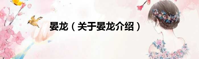 晏龙 关于晏龙介绍