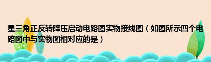 星三角正反转降压启动电路图实物接线图 如图所示四个电路图中与实物图相对应的是