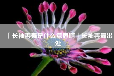  长袖善舞是什么意思啊长袖善舞出处