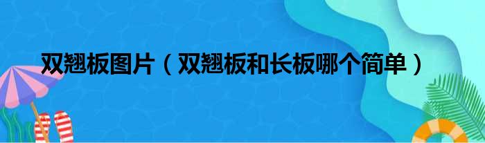 双翘板图片 双翘板和长板哪个简单