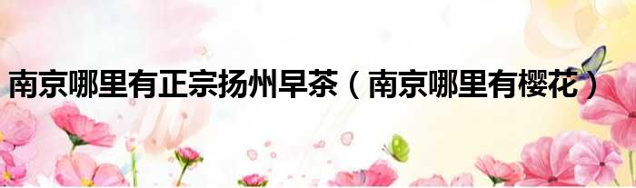 南京哪里有正宗扬州早茶 南京哪里有樱花
