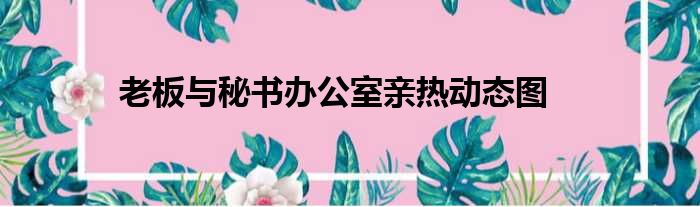 老板与秘书办公室亲热动态图