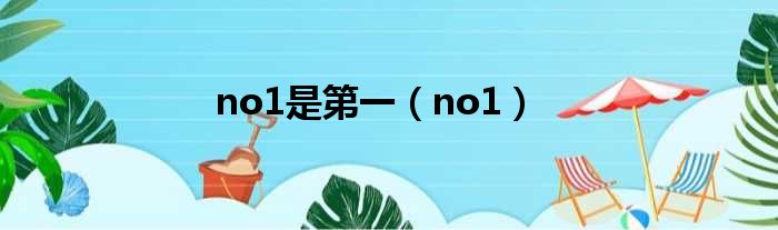 no1是第一 no1