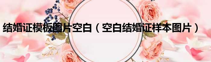 结婚证模板图片空白 空白结婚证样本图片