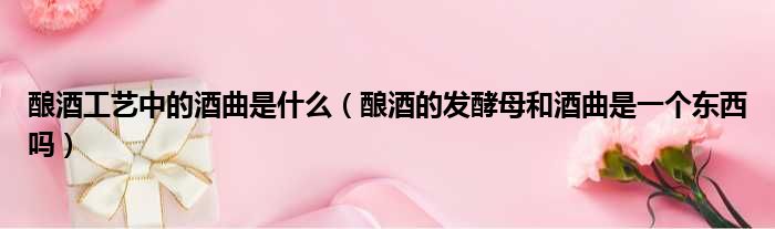 酿酒工艺中的酒曲是什么 酿酒的发酵母和酒曲是一个东西吗