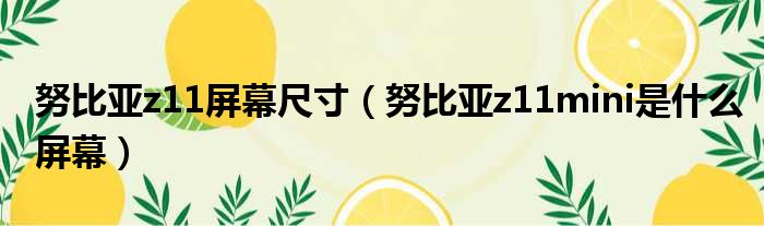 努比亚z11屏幕尺寸 努比亚z11mini是什么屏幕