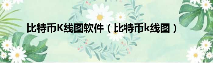 比特币K线图软件 比特币k线图