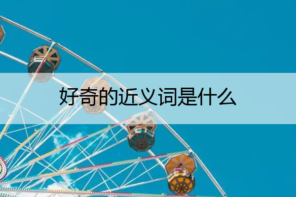 好奇的近义词是什么 特别的近义词是什么