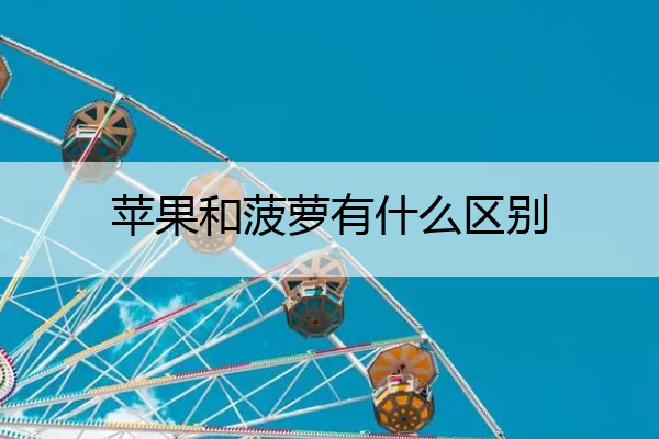 苹果和菠萝有什么区别 苹果与菠萝的区别