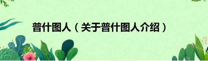 普什图人 关于普什图人介绍