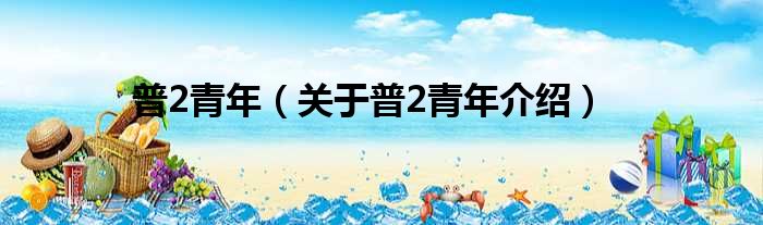 普2青年 关于普2青年介绍