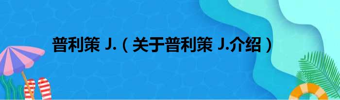 普利策 J. 关于普利策 J.介绍