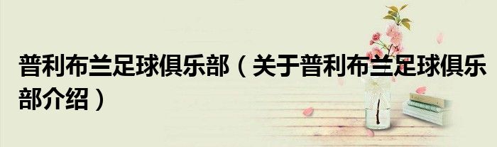 普利布兰足球俱乐部 关于普利布兰足球俱乐部介绍