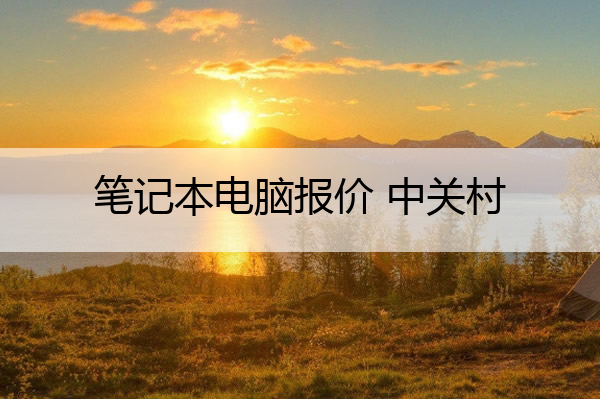 笔记本电脑报价 中关村 笔记本电脑排行2020中关村