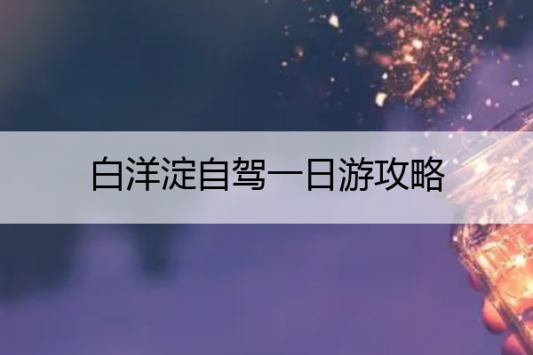 白洋淀自驾一日游攻略 白洋淀 自驾