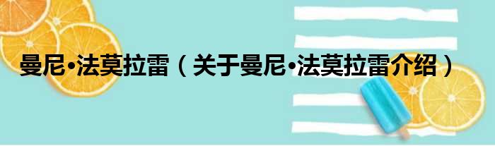 曼尼·法莫拉雷 关于曼尼·法莫拉雷介绍