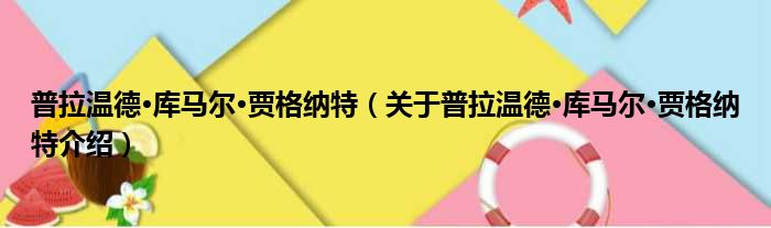 普拉温德·库马尔·贾格纳特 关于普拉温德·库马尔·贾格纳特介绍