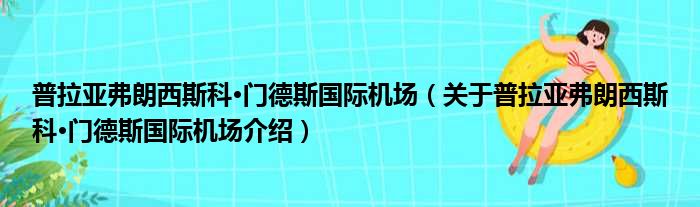 普拉亚弗朗西斯科·门德斯国际机场 关于普拉亚弗朗西斯科·门德斯国际机场介绍