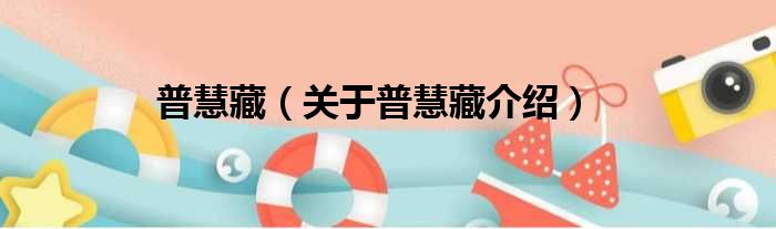 普慧藏 关于普慧藏介绍