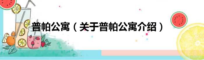 普帕公寓 关于普帕公寓介绍